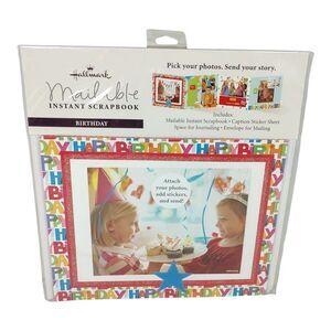 Hallmark Mailable Instant Scrapbook Birthday Stickers Journaling Envelope Photos